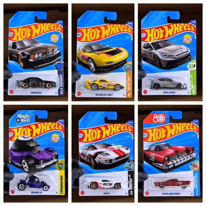 Hot Wheels C4982 รถสปอร์ตขนาดเล็ก 25H ชุด BMW Ford GT Mazda RX7 2025H โมเดลรถอัลลอย