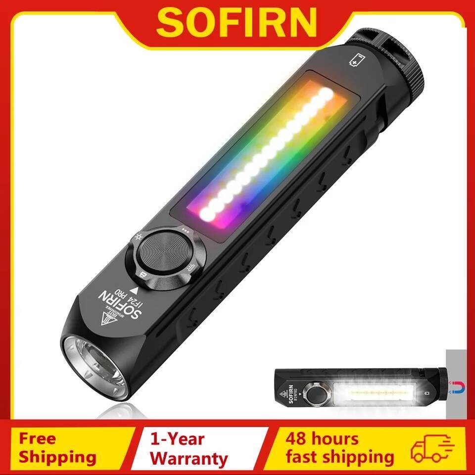 Sofirn IF24 PRO RGB Light 1800lm Waterproof Flashlight with Magnetic Base, Compatible with 18650 Bat