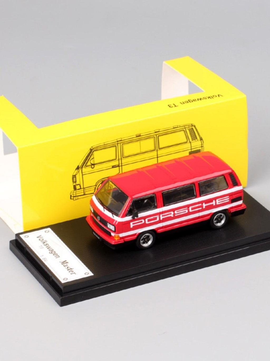 1/64 Volkswagen Mateway T3 Van Bus Bus Bus Porsche Coating Static รถจําลองรุ่น master