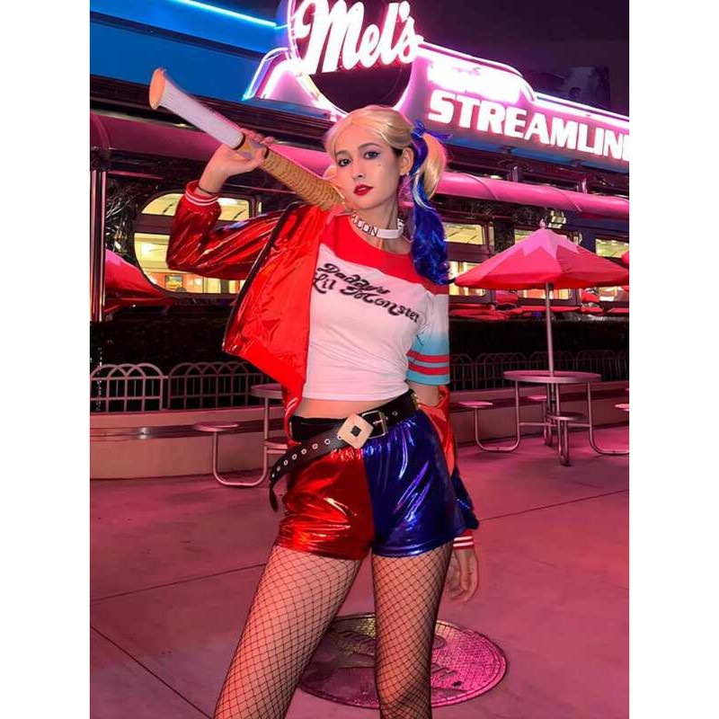 ชุดคอสเพลย์ Harley Quinn สำหรับผู้ใหญ่และเด็ก จาก Suicide Squad