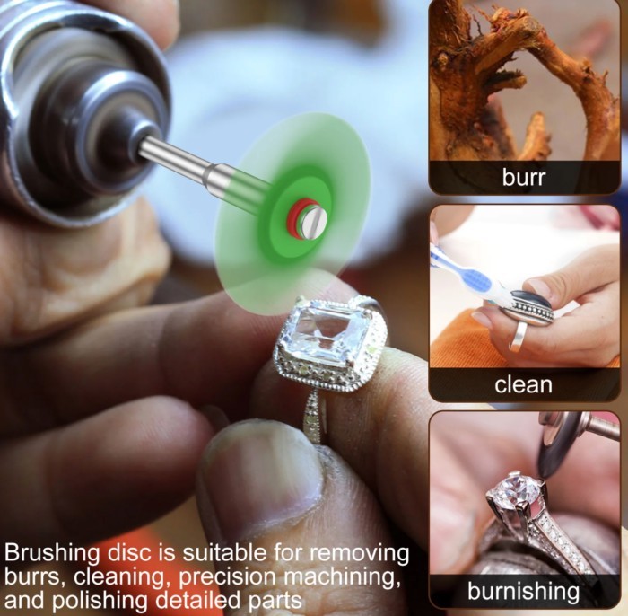 9Pcs Radial Bristle Disc Kit Abrasive Brush Elastic Detail Polishing Abrasive Wheel for dremel Rota