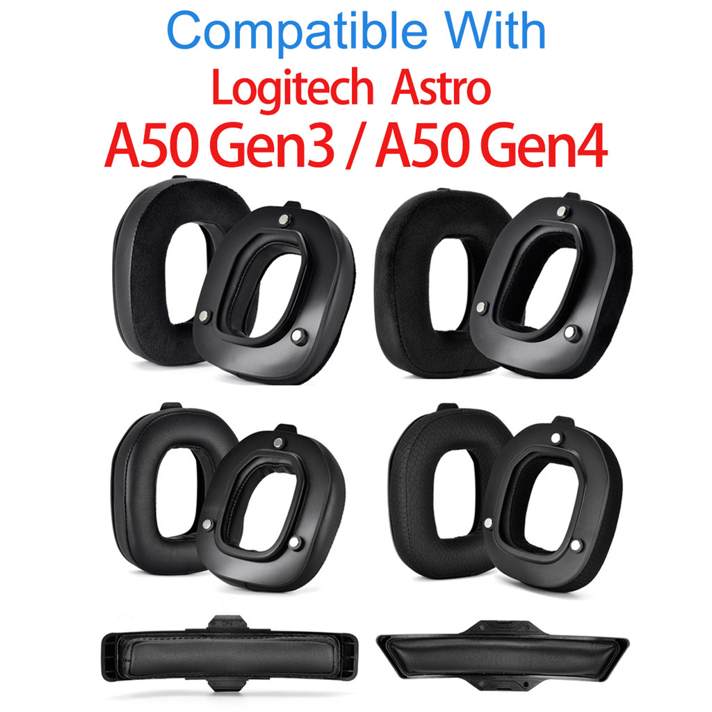 สําหรับ Logitech Astro A50 Gen3 Gen4 เปลี่ยนหูฟังแผ่นรองหูฟังพร้อมแม่เหล็กหัวเข็มขัดเบาะฟองน้ําชุดหู