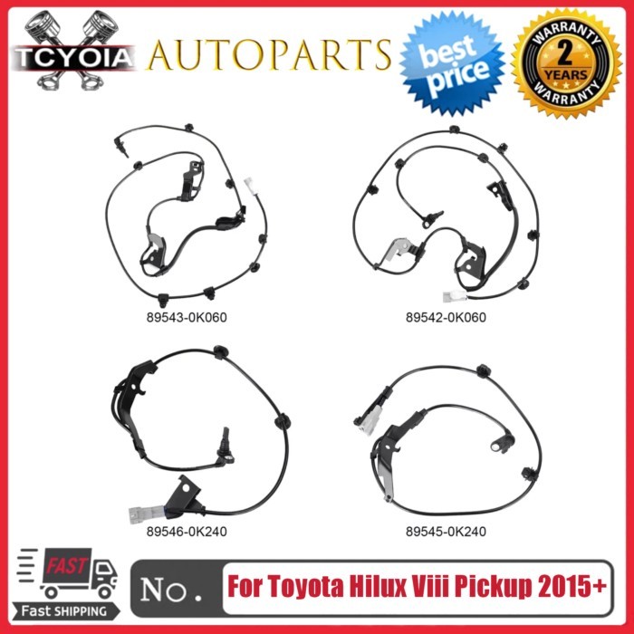 4pcs Front Rear Left Right ABS Sensor 89546-0K240 89545-0K240 89542-0K060 89543-0K060 For 2015-2022