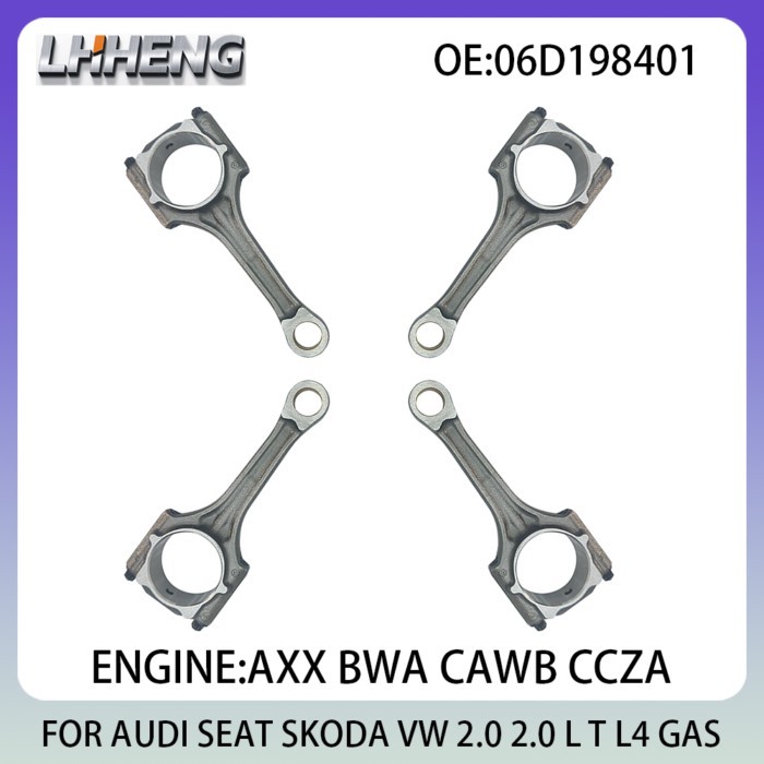 4PCS Connecting Con Rod New Set 2.0L 2.0 L T GAS FOR SEAT ALTEA EXEO AUDI A3 A4 A6 TT SKODA OCTAVIA