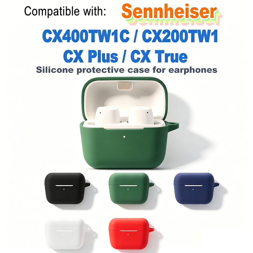 สําหรับ Sennheiser CX400TW1C / CX200TW1 / CX Plus ซิลิโคนกันกระแทก Anti-Scratch หูฟังฝาครอบป้องกันเต