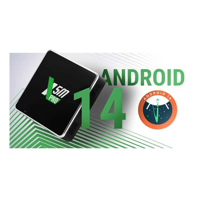 ▥ Ugoos X5m Proสมาร์ททีวีกล่องandroid 14 Amlogic S905x5m 4Gb 32Gb 2.4G/5G WIFI Bt5.4 1000M 4Kชุ