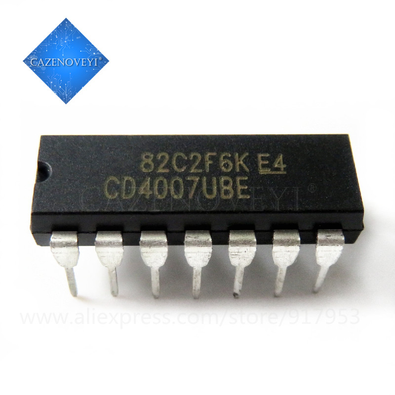 10 ชิ้น CD4007UBE DIP14 CD4007 DIP CD4007BE DIP-14 CD4007U ใหม่และ IC