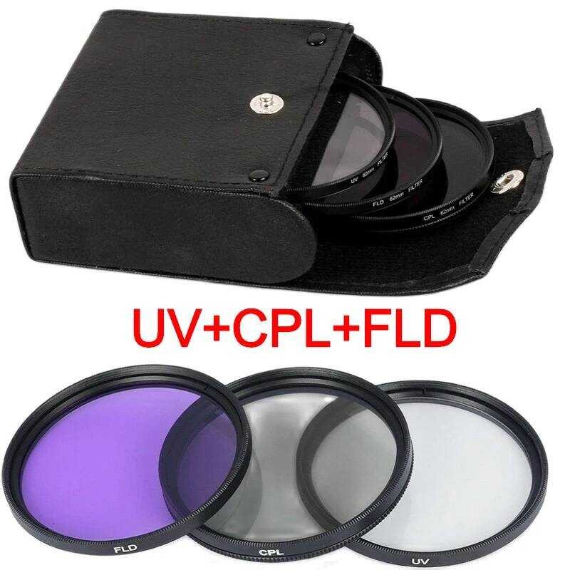 C 4Mm 52Mm 55Mm 58Mm 62Mm 67Mm 72Mm 77Mm +Cpl+Fld 3 In 1 L Filter Set With For Cannon Nikon Sony Pe