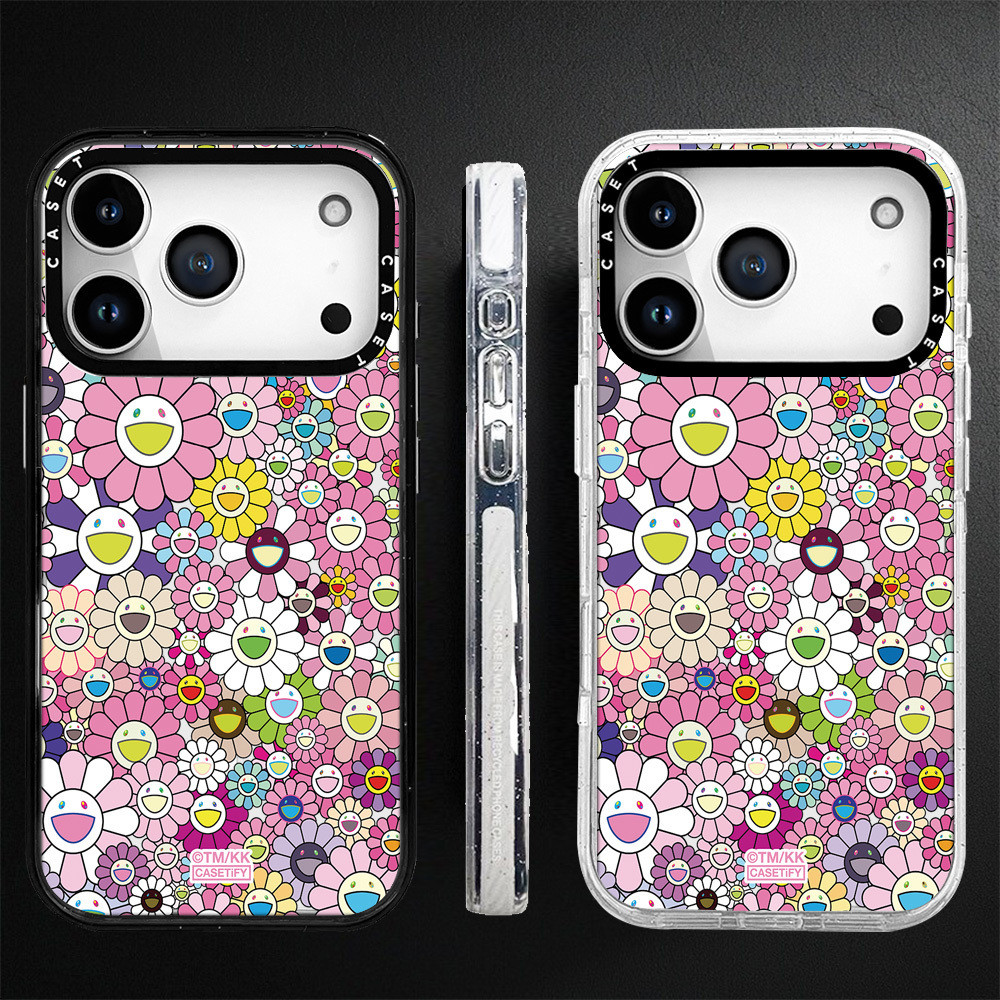 ดอกไม้ BLOOM (ดอกทานตะวันสีชมพู) อะคริลิคไร้สายชาร์จแม่เหล็กสําหรับ IPhone 11 12