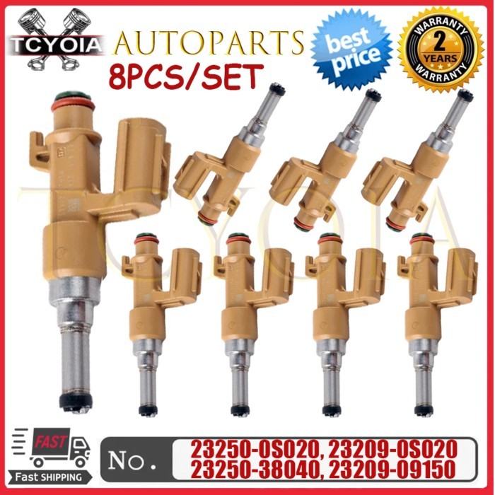 8PCS/LOT Fuel Injector Nozzle 23250-0S020 23209-0S020 For Toyota Tundra Sequoia 5.7L V8 23250-38040