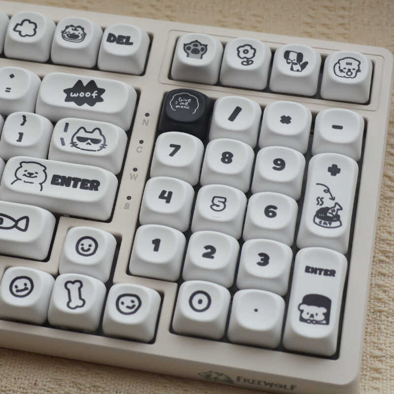 Amiao Agou Keycap PBT ระเหิดห้าด้านส่วนบุคคลที่กําหนดเอง atk68/Wolf/Spider f87/98/104 Keycap