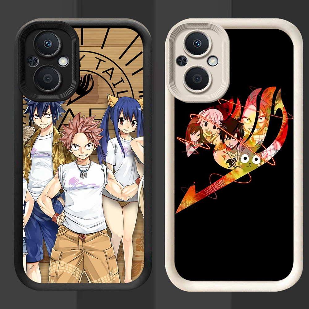 R68 Fairy Tail Casing สําหรับ OPPO Reno 8Z 7 7Z 8 Lite 5G สีดําและสีขาว