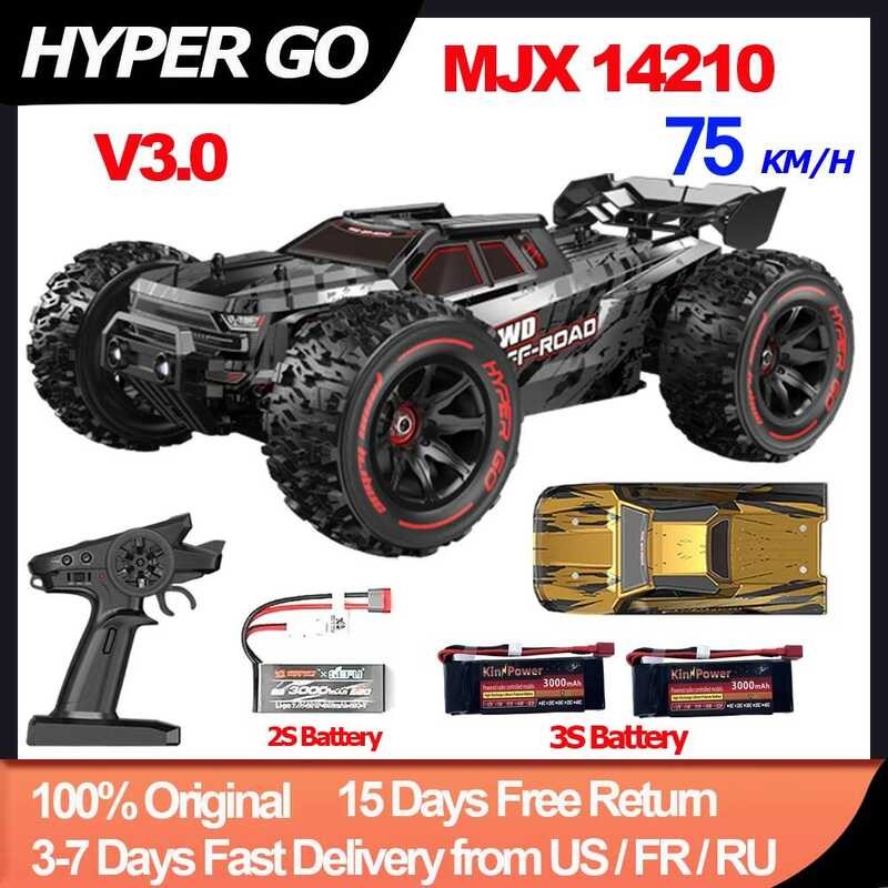 MJX HYPER GO 75 กม./ชม.MJX 14209 14210 V3.0 1/14 รถBrushless 2.4Gรีโมทคอนโทรล 4WD Off-road Racing RC