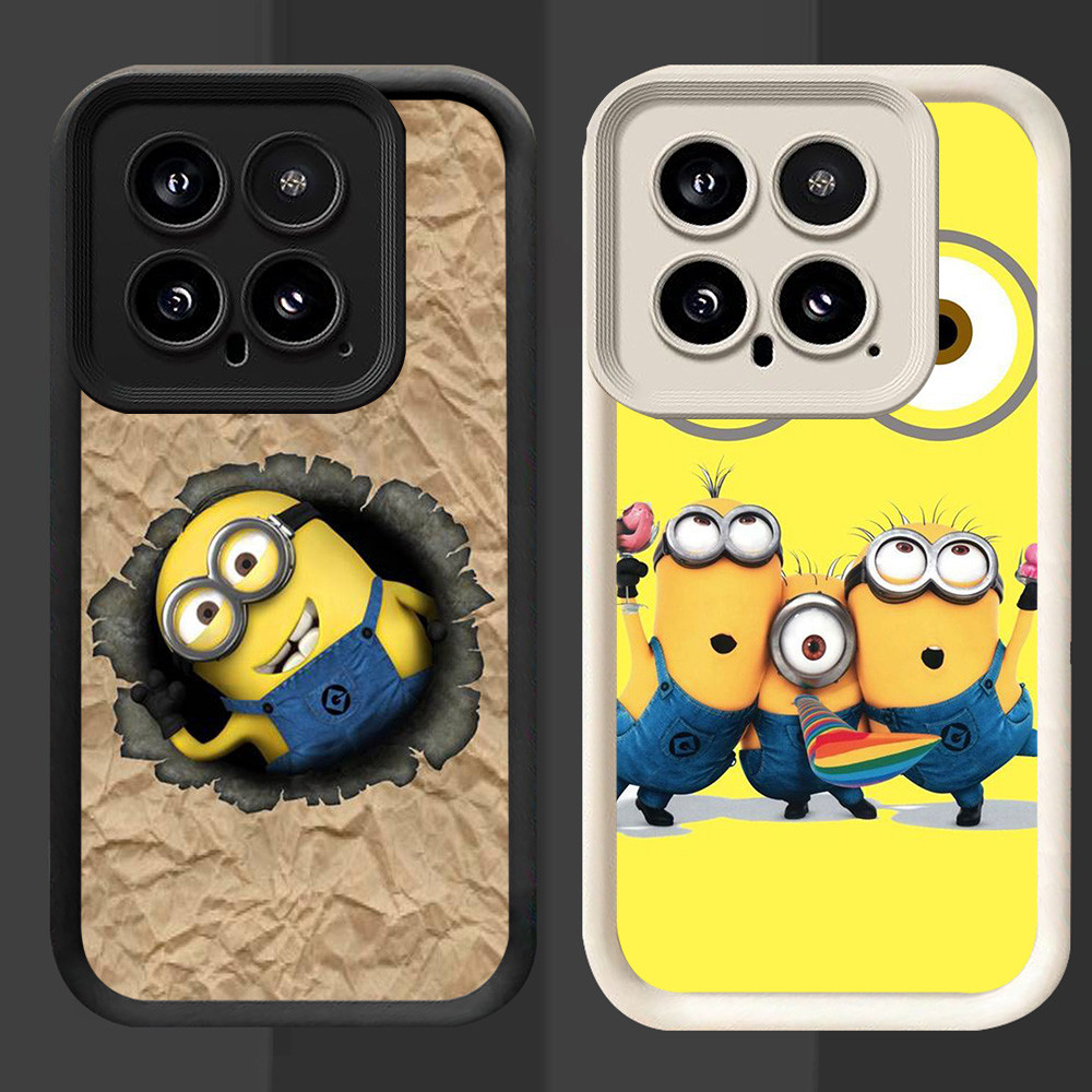 R26 Minion Casing สําหรับ Xiaomi 14 14T 13T Pro สีดําและสีขาว