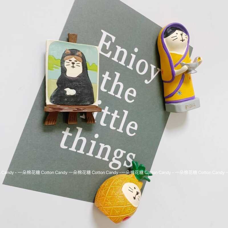 CottonCy-zakka Mona Lisa Cat Aladdin Cat ตู้เย็น แม่เหล็ก แม่เหล็ก แม่เหล็ก