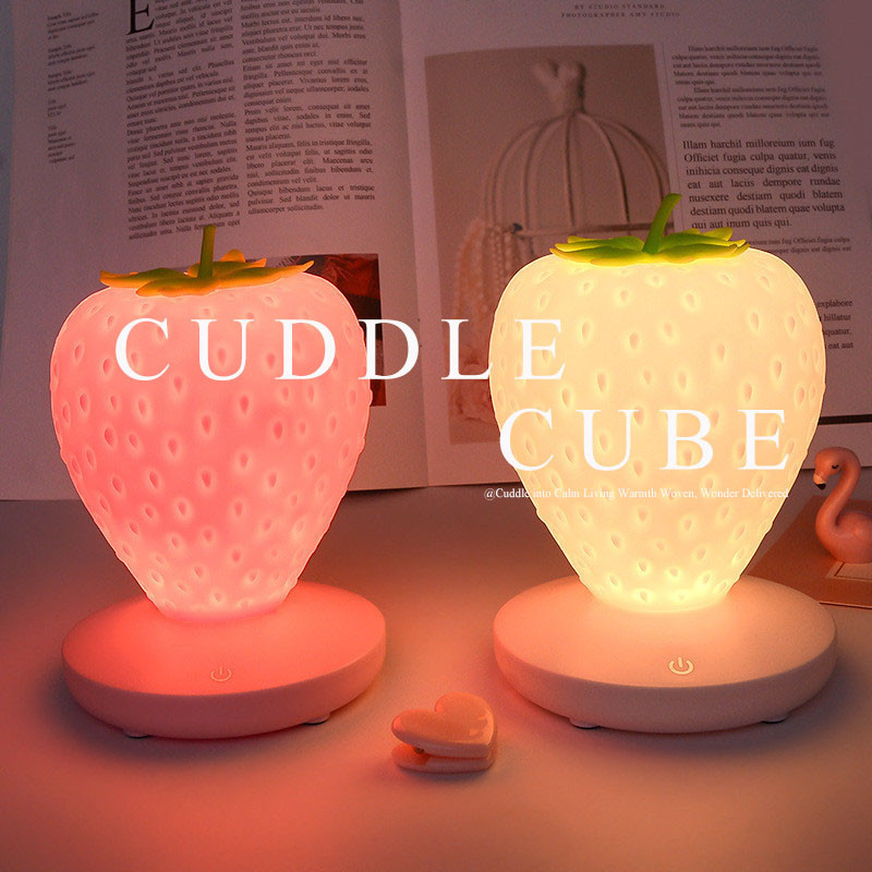 น่ารัก/สตรอเบอร์รี่/ไฟกลางคืน/ยูเอสบี ชาร์จ/ป้องกันดวงตา แสงเตียง/ห้องนอน/นอนหลับ/เด็ก/ให้อาหาร/อบอุ่น/ไฟกลางคืน