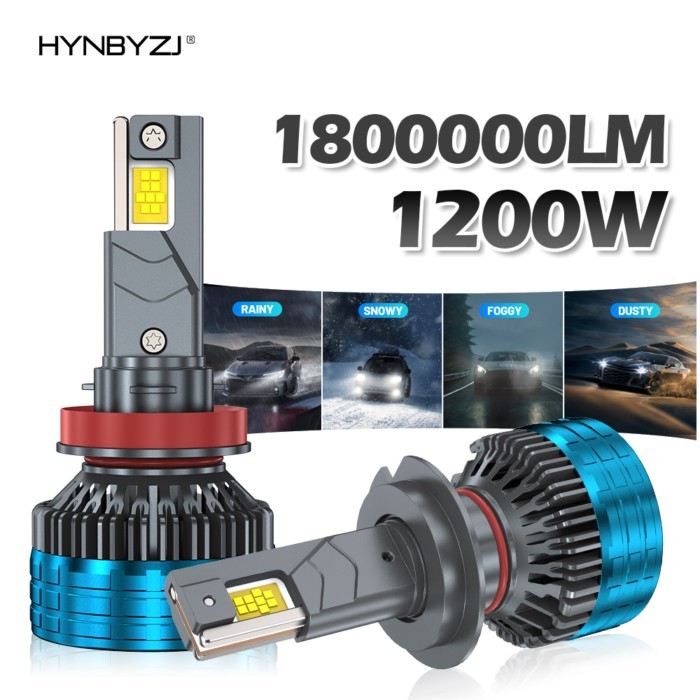 HYNBYZJ 1800000LM 1200W H4 H7 H11 LED CANbus K5C K6C H1 H8 9005 9006 HB3 HB4 9012 HIR2 Led Headligh