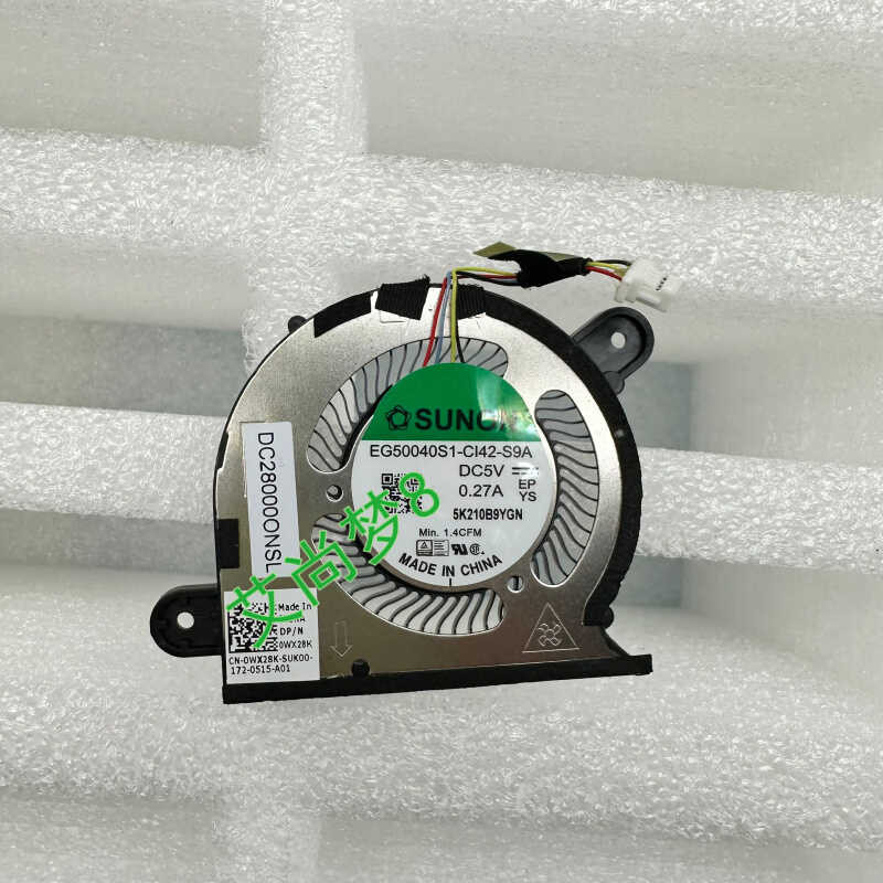 เหมาะสําหรับ Dell/Dell X13 9300 9310 P117G 2020 พัดลมระบายความร้อน 0WX28K FRK0V wangj2