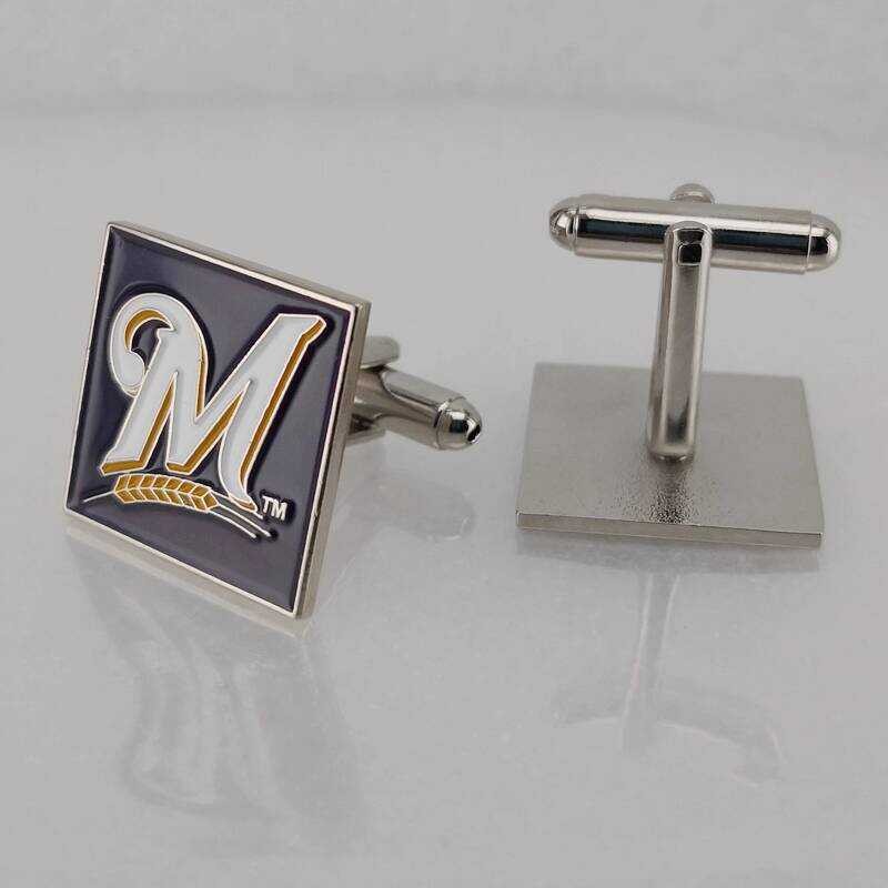Cufflinks Milwaukee Brewers Cufflinks Badge Sports Cufflinks Fans Cufflinks