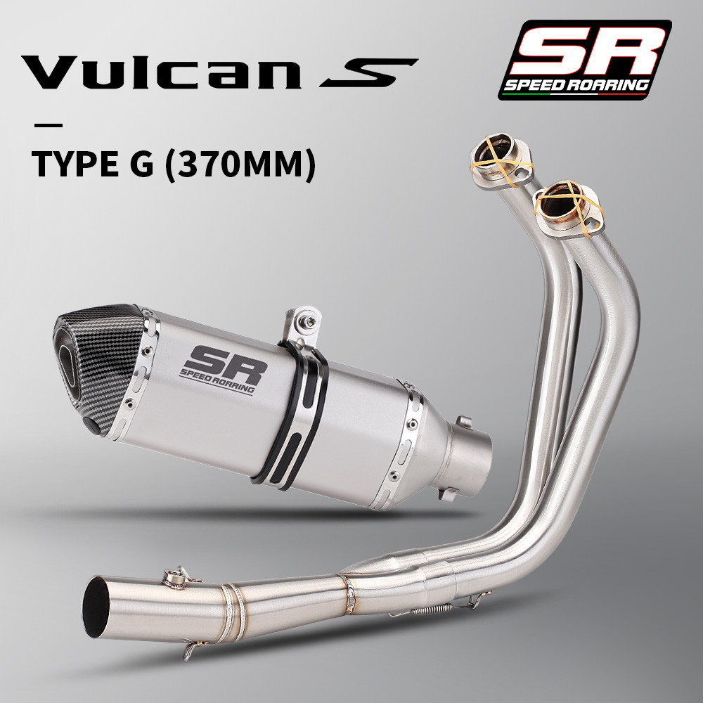 ระบบเต็มรถจักรยานยนต์ สําหรับ Vulcan S 650 650S VN650 EN650 51MM ท่อไอเสียดัดแปลงท่อก้านสูบด้านหน้า