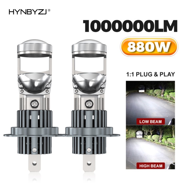 HYNBYZJ 1:1 Wireless Plug&Play H7 Canbus Car Headlight Mini Lens H11 9005 H4 LED Projector Bulb 600