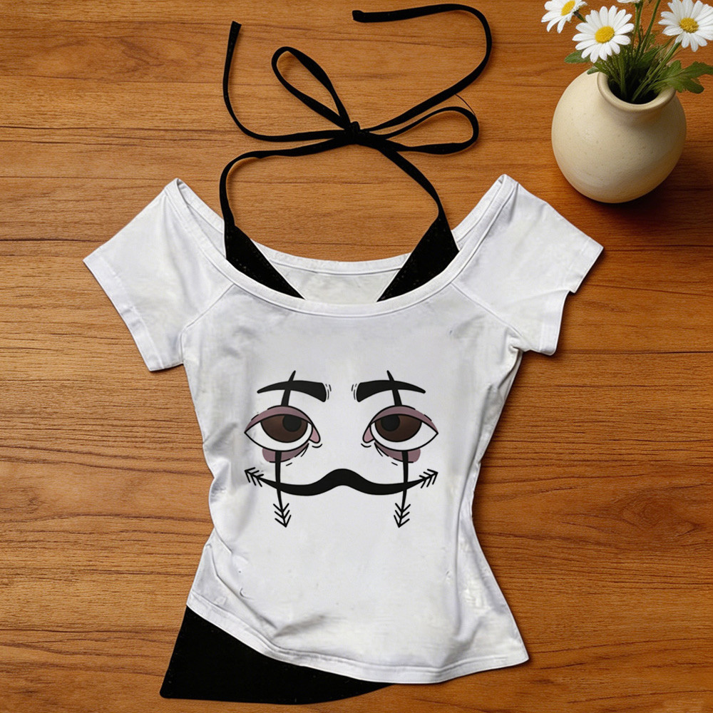 Choso เสื้อครอปหญิงทางเลือก cutecore ราคาถูกน่ารัก grunge เสื้อยืดฉาก grunge streetwear แฟชั่นเกาหลี