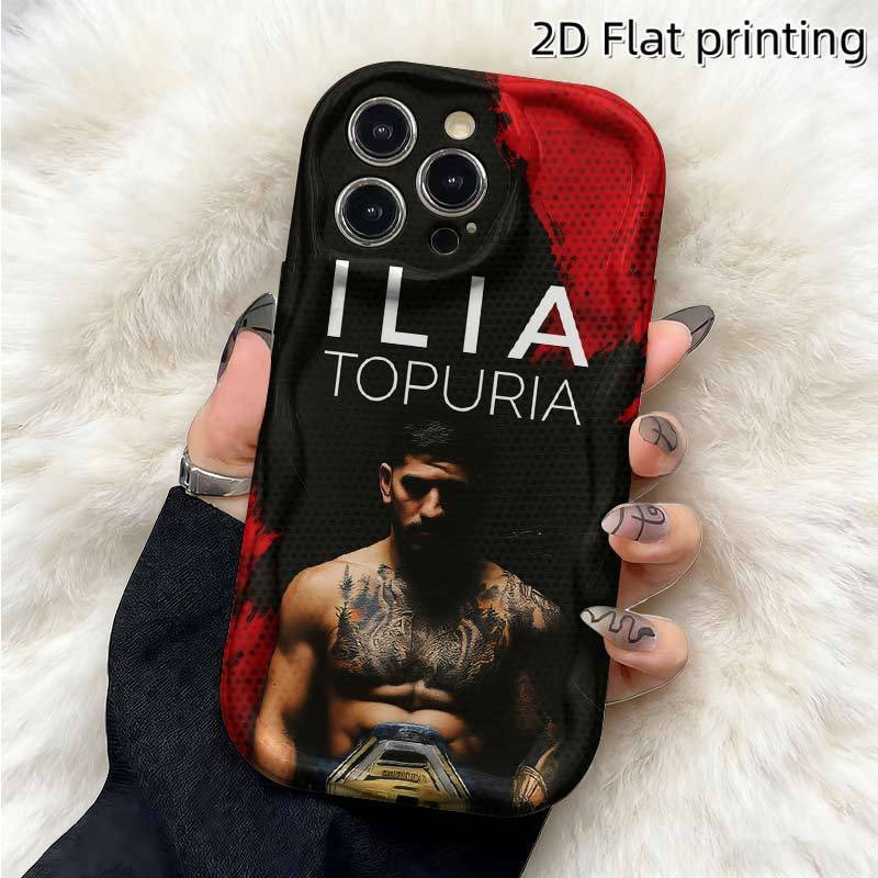 (สต๊อกสินค้าในพื้นที่) Ilia Topuria Fighter Phone Case 2D Flat Printing Soft TPU Case| สําหรับของขวั