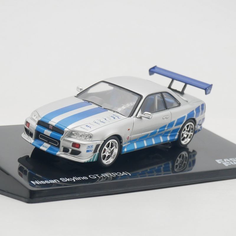 Ixo 1: 43 Nissan Skyline GT-R R34 Nissan Speed and Passion Movie Car Model Toy