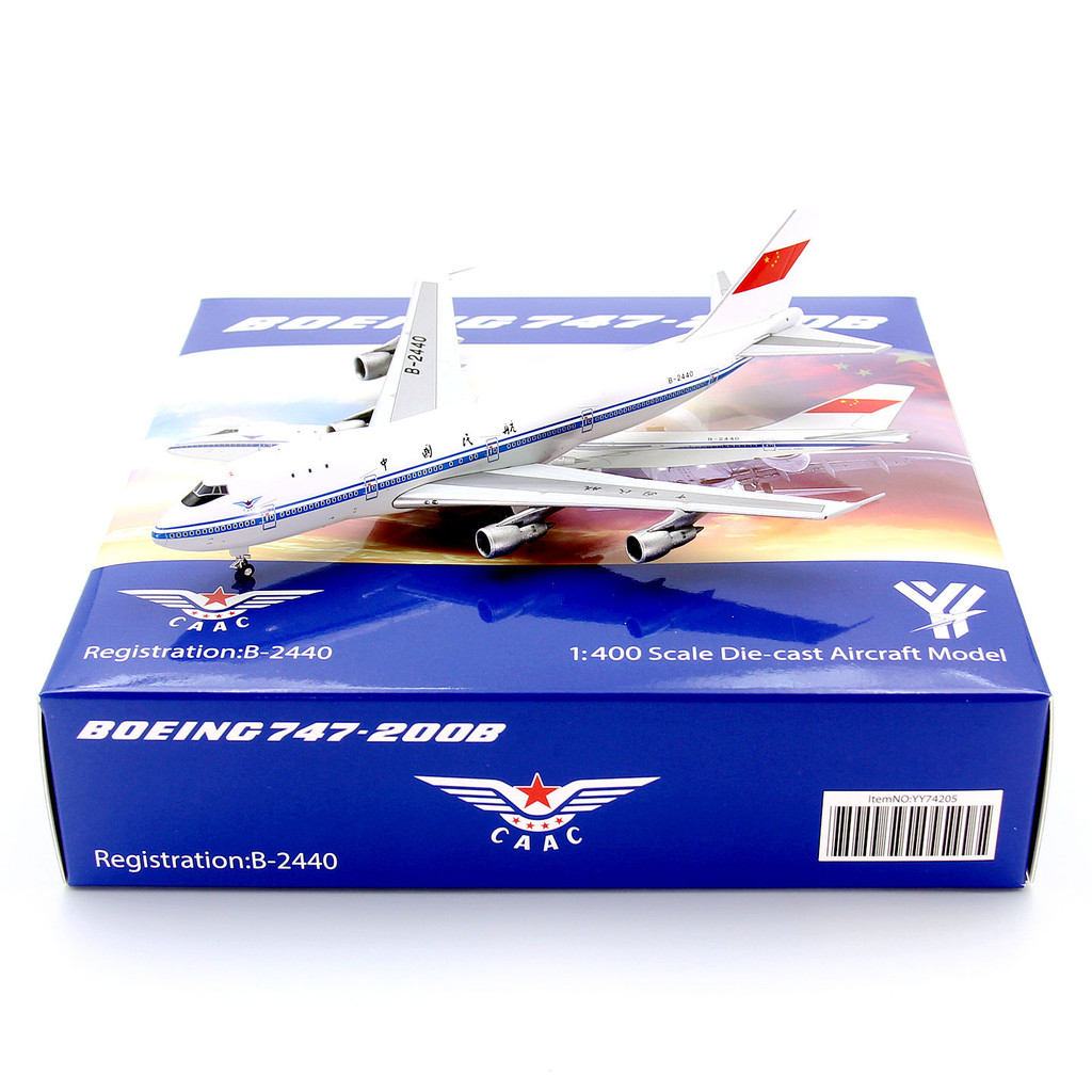 YY Wings 74205 China Civil Airlines Boeing B747-200B B-2440 เครื่องบินรุ่น 1/400