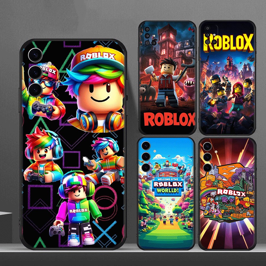 SAMSUNG Y-10อะนิเมะRobloxสําหรับSamsung A05S A06 A6 A8 Plus A7 A9 A10 A10Sเคสโทรศัพท์TPUซิลิโคนสีดํา