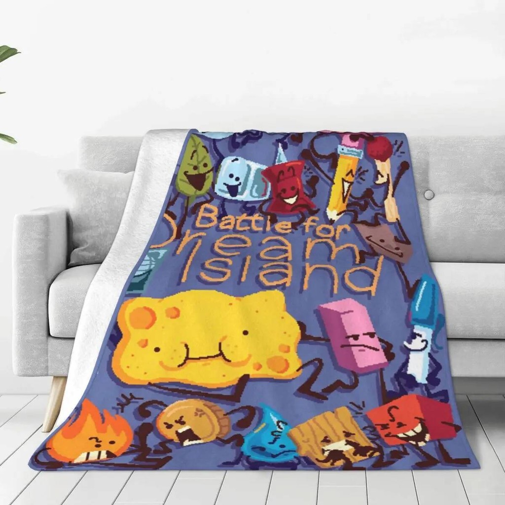 BFDI Inanimate Insanity ตัวละครทั้งหมด Super Warm ผ้าห่ม Travel Office Plush โยนผ้าห่มห้องนอน Flanne