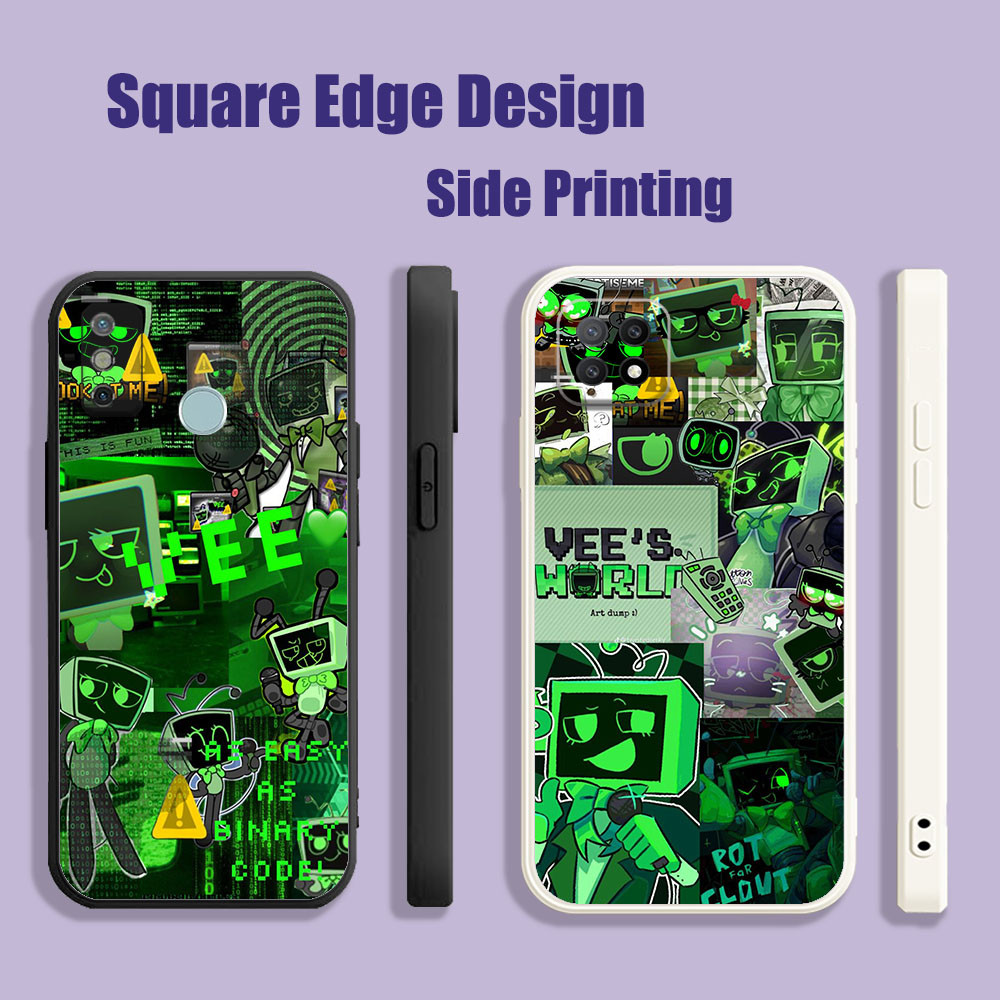 เคสสําหรับ iPhone 11 12 Pro Max 6 6s Plus SE Vee Dandys World Plus น่ารัก Vee HFV05 เคสโทรศัพท์ขอบสี