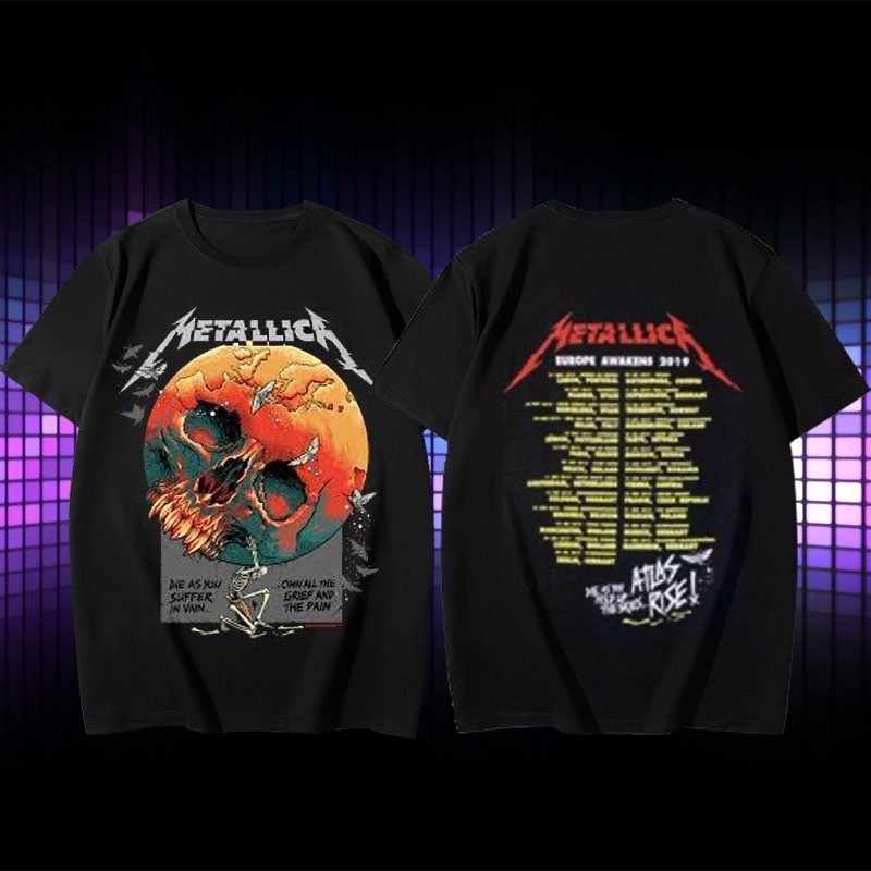 ใหม่ วงร็อก Lincoln Park Disruption Pantera Metallica Green Day ACDC เสื้อโลโก้ Nirvana Korn U2 สำห