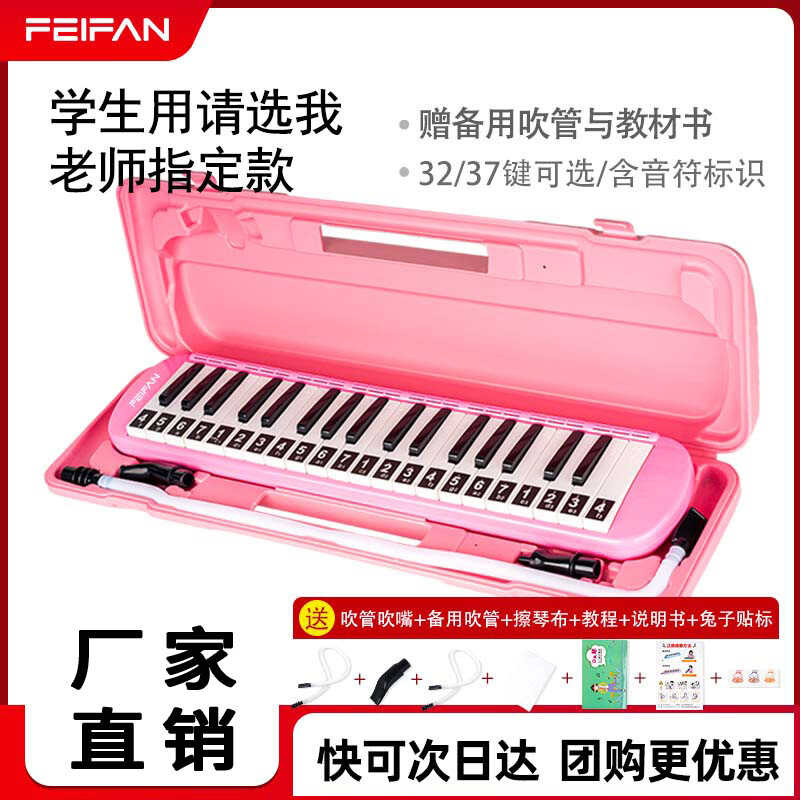 Flying Traditional 37-Key Mouth Organ Hollow Hard Case Shock-resistant Student Beginner Classroom Pe
