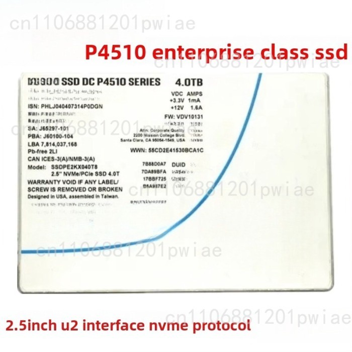 P4510 4T U.2/P4510 4T U.2 HP Edition Enterprise SSD