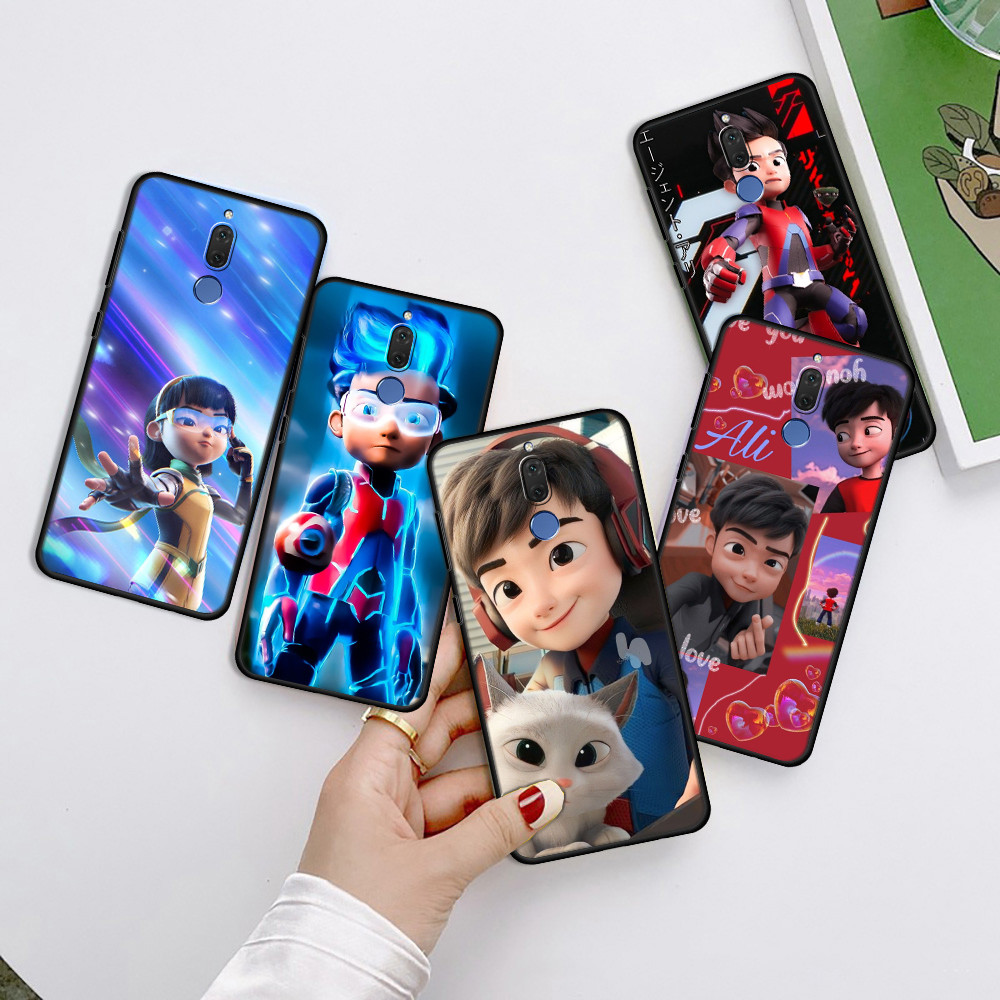 เคสโทรศัพท์สีดําแบบนุ่มแฟชั่นสําหรับ OPPO F11 Pro A9X A9 SX16 Ejen Ali caseg