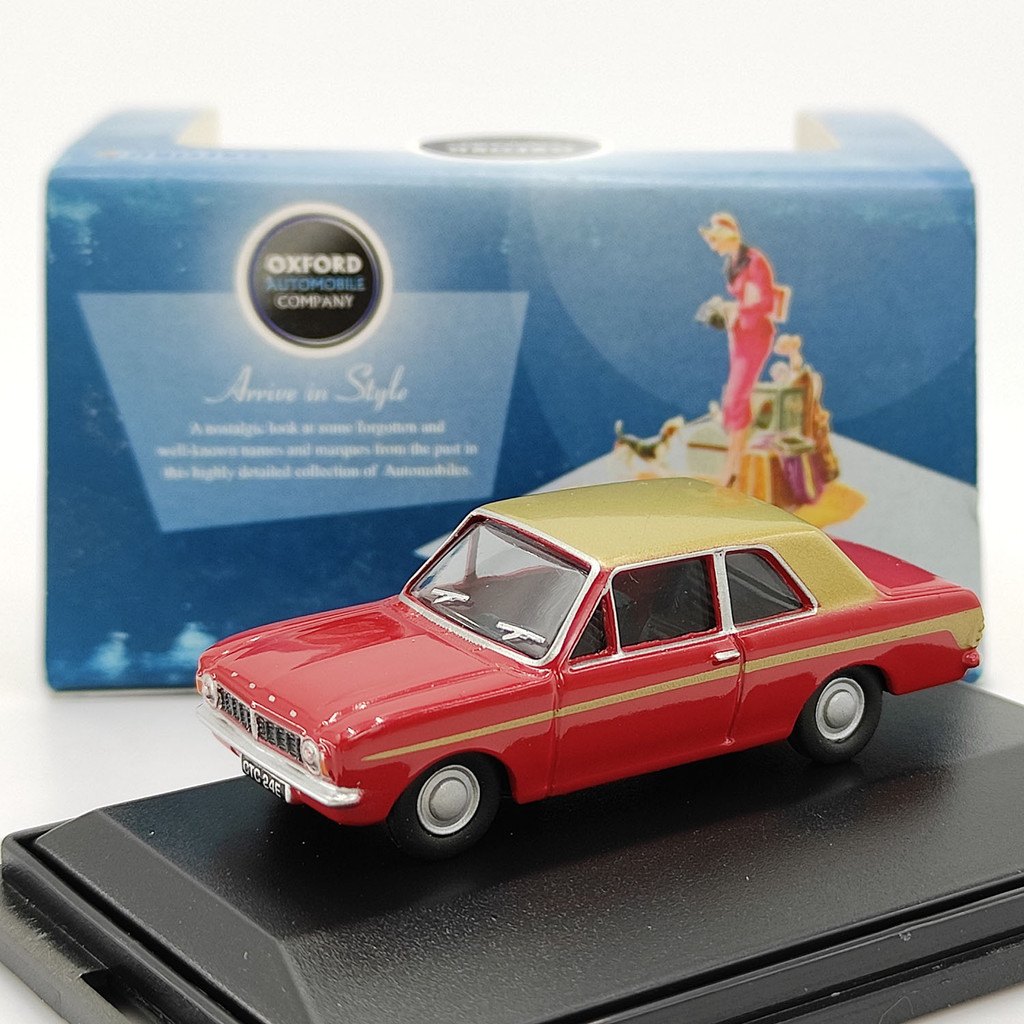 OXFORD 1/76 Cortina MKll Red Car Alloy Model Jewelry
