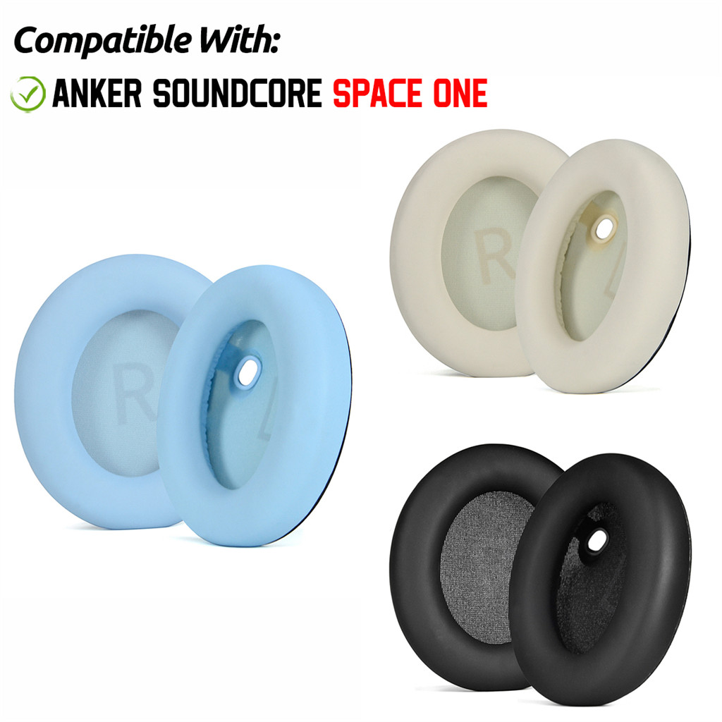 สําหรับ Anker Soundcore Space One หูฟังแผ่นรองหูฟังฟองน้ําชุดหูฟัง Earmuffs เปลี่ยนฝาครอบ