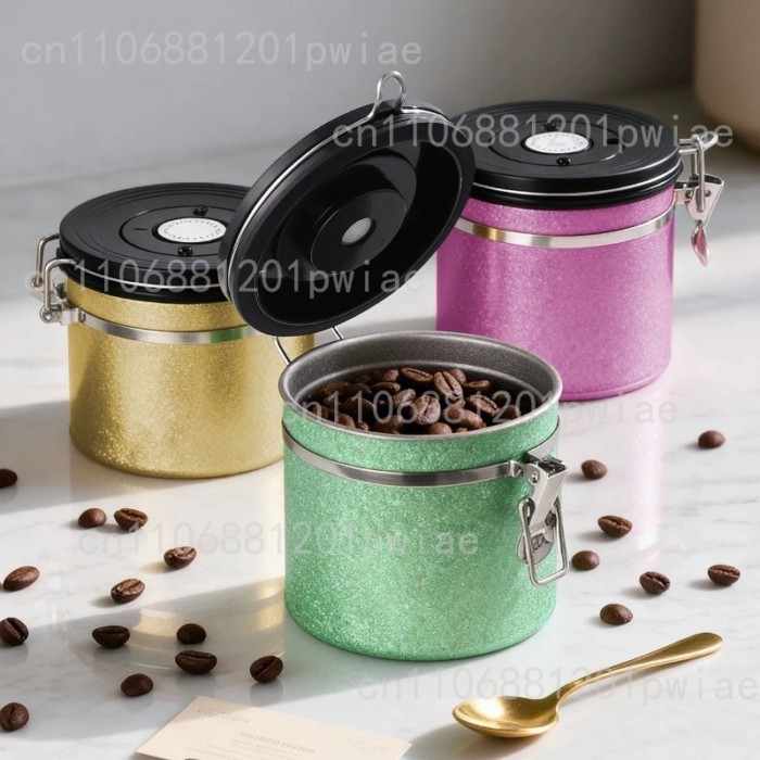 Coffee Bean Airtight Container, Household Storage Jar, Colorful Storage Jar