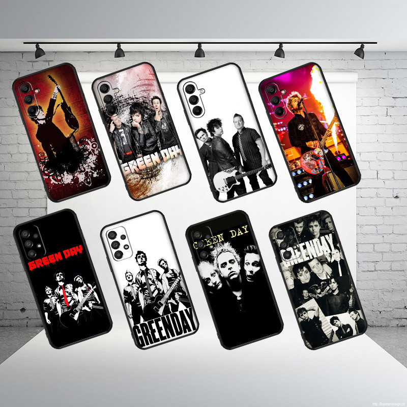Soft black TPU Samsung S7 S8 S9 S10 plus Lite edge E A22 GREEN DAY1 เคสโทรศัพท์