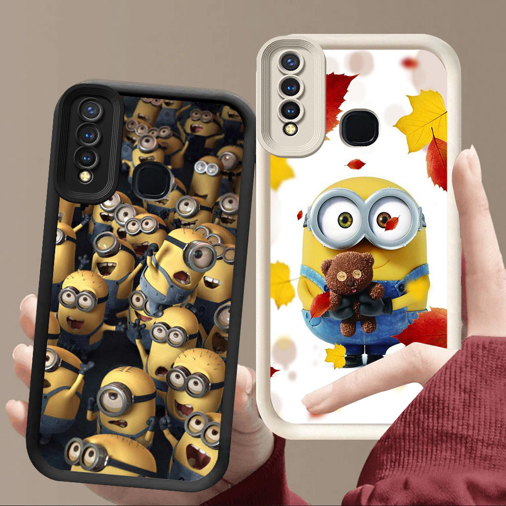R26 Minion Casing สําหรับ VIVO Y17 Z1 Y50 Y30i Y15 Y30 Y12 Y19 V9 Pro สีดําและสีขาว