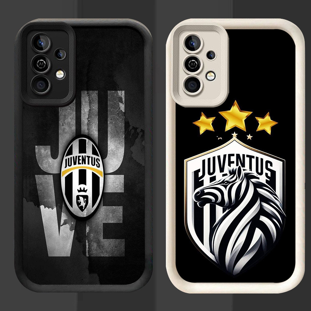 R8 J-JuventusFC Casing สําหรับ Samsung A55 M15 S24 S21 FE S25 Ultra 5G สีดําและสีขาว