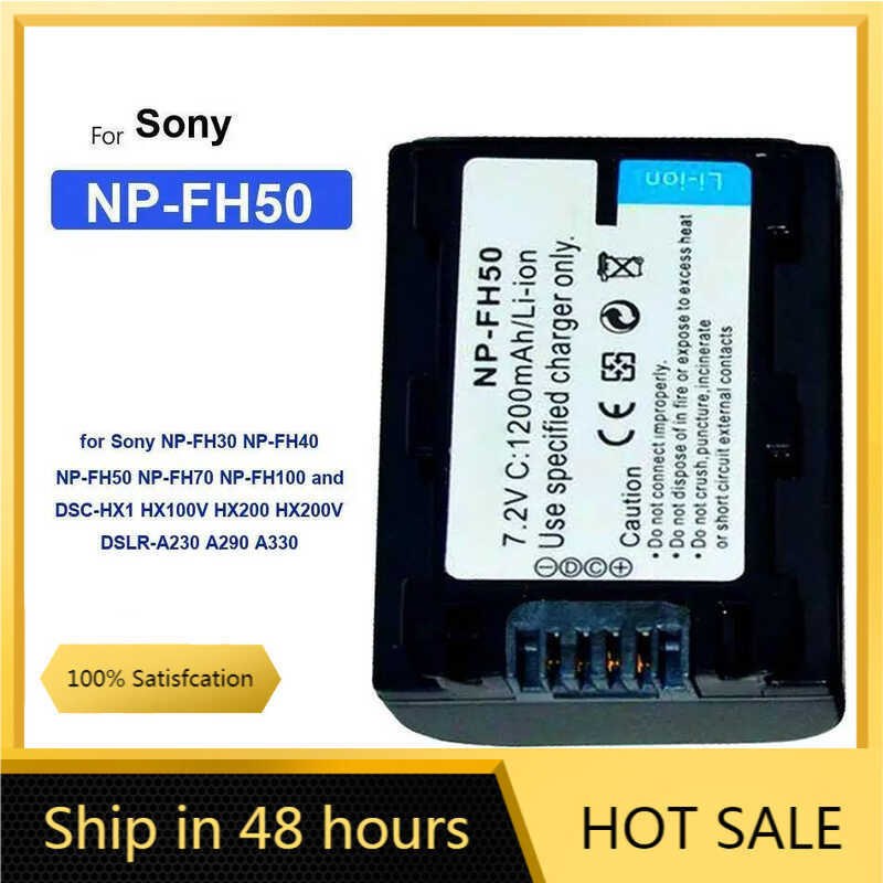 for Sony NP-FH30 NP-FH40 NP-FH50 NP-FH70 NP-FH100 and DSC-HX1 HX100V HX200 HX200V  NP-FH50 แบตเตอรี่