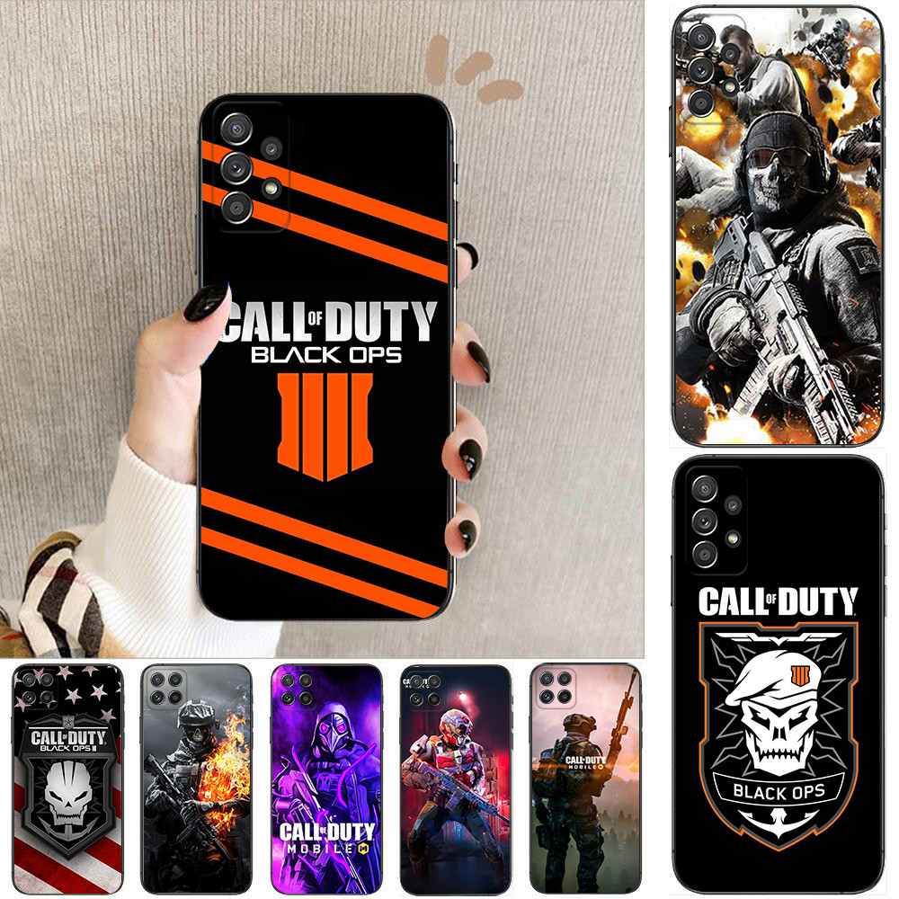 Samsung A22 A55 A56 J4 J6 J8 2018 J4 J5 J6 J7 Prime Plus Core X9 Call of Duty ใหม่เคสโทรศัพท์สีดํานุ