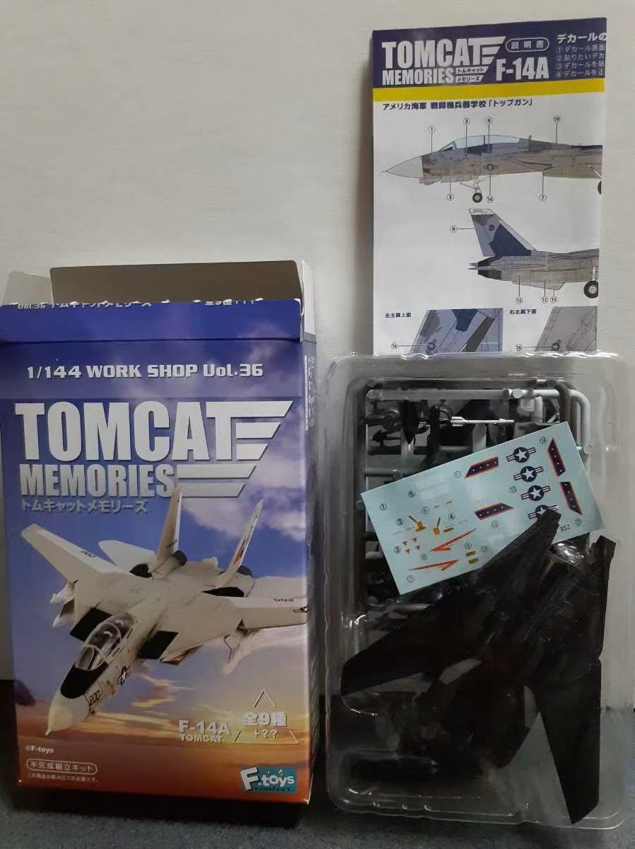 F-TOYS Box Egg 1/144 Fighter TOMCAT Memories of Nobita Cat F14 ประกอบเครื่องบินรุ่น F-14A