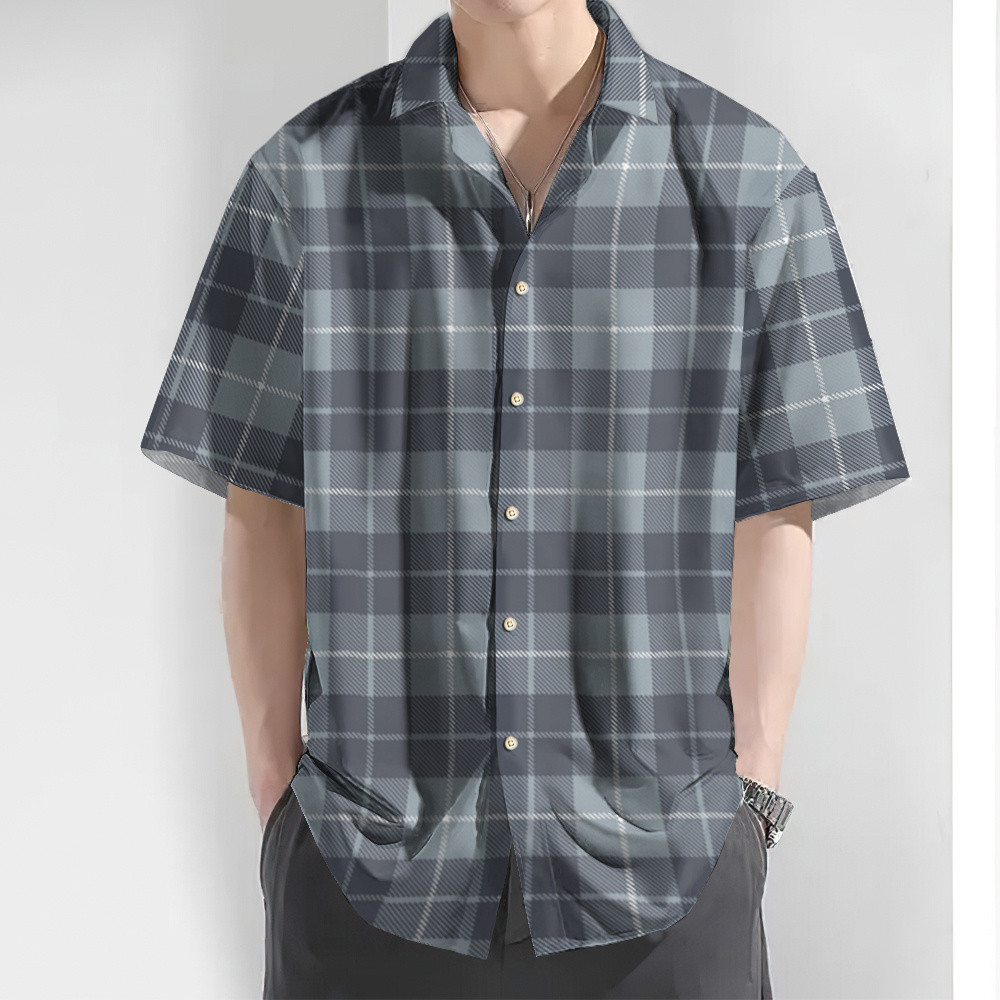 เสื้อเชิ้ตผู้ชาย ลายฮาวาย สวมใส่สบายในฤดูร้อน และเหมาะสำหรับการแต่งกายแบบลำลองนอกสถานที่ - รูปที่ 3