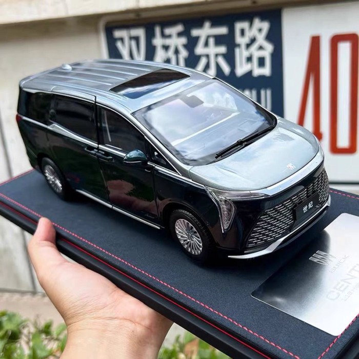 1: 18 Buick GL8th Century 458 Avia รถจําลองโลหะผสมรุ่น MPV บรรจุภัณฑ์อะคริลิค
