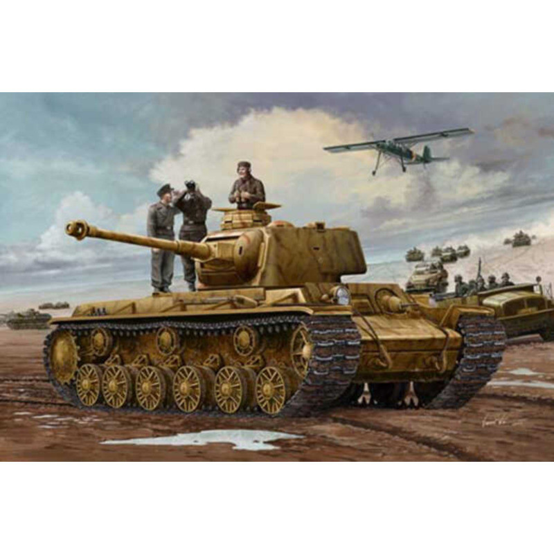 ชุดประกอบรถถังหนัก KV-1 756(r) ที่จับกุมโดยเยอรมัน TRUMPETER 00366 ขนาด 1/35