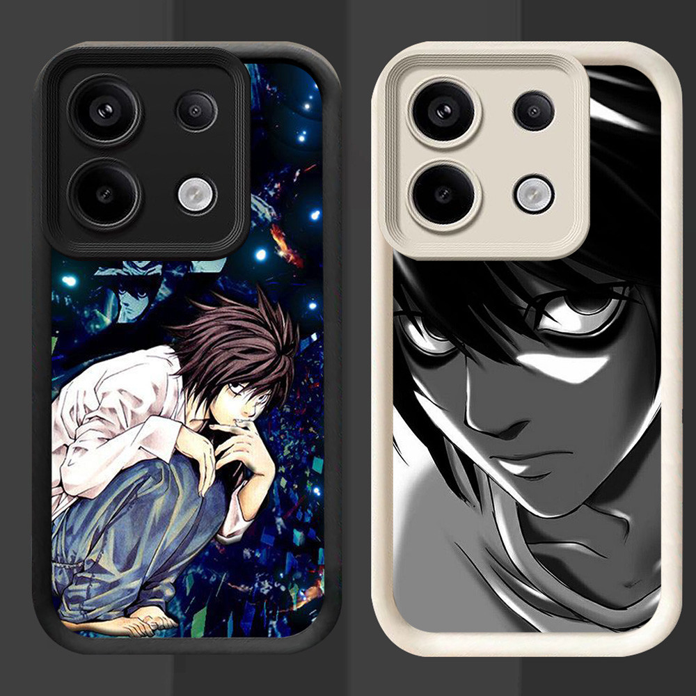 R12 Death Note Casing สําหรับ Infinix Note 40 40S Pro Plus 5G สีดําและสีขาว