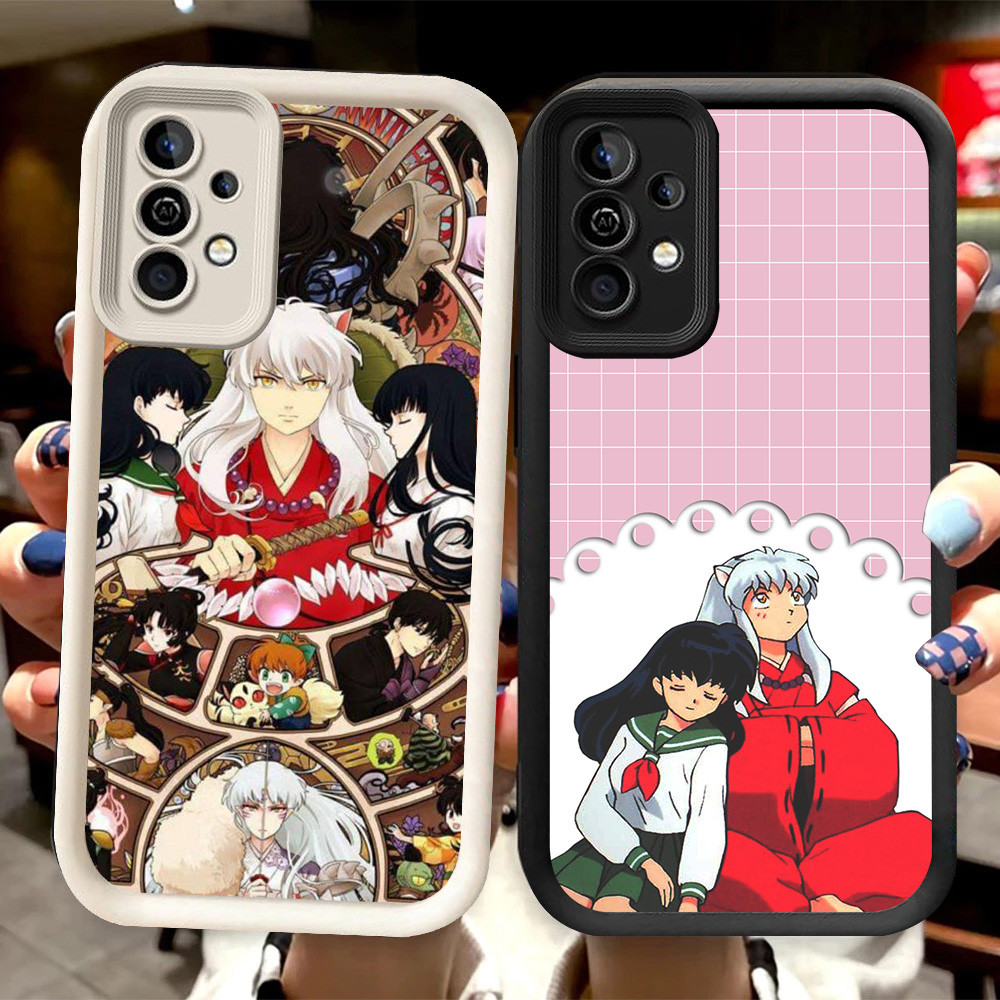 R27 เคส Inuyasha สําหรับ Samsung A55 M15 S24 S21 FE S25 Ultra 5G สีดําและสีขาว